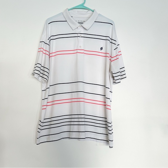 Under Armour Mens Performance Pitch Stripe Golf Polo White Stripe 2XL - Picture 2 of 6
